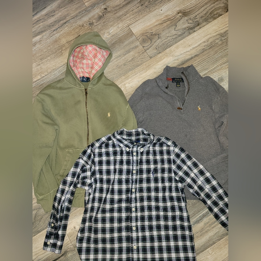 Ralph Lauren Polo Boys 10/12 shirts set of 3